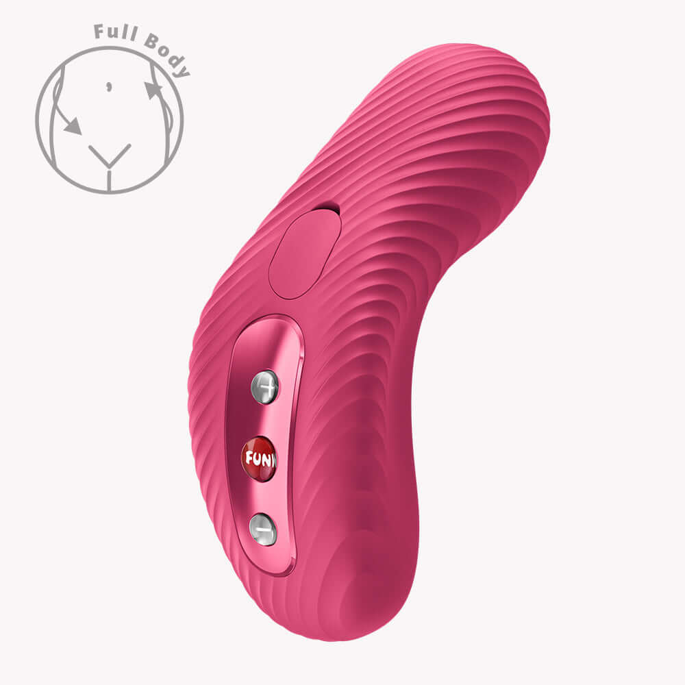 Fun Factory Laya III Lay-on Vibrator Magenta featuring ergonomic design and multiple vibration settings.