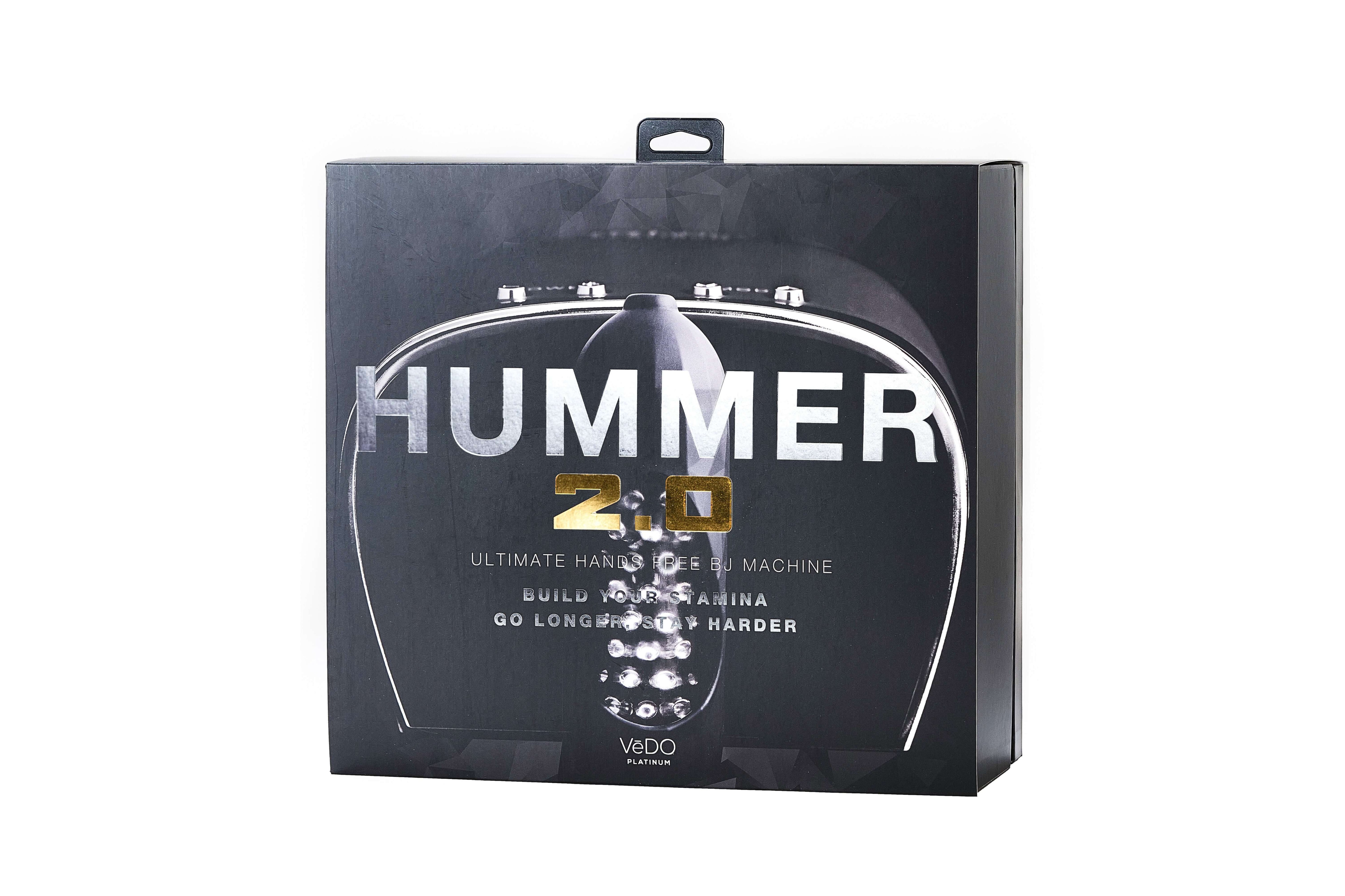 Vedo Hummer 2.0 Ultimate BJ Machine packaging with sleek design and functional graphics.