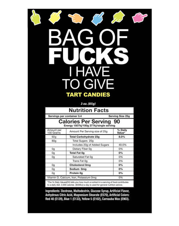 Bag of Fucks I Have to Give Bag of 25 Count-1