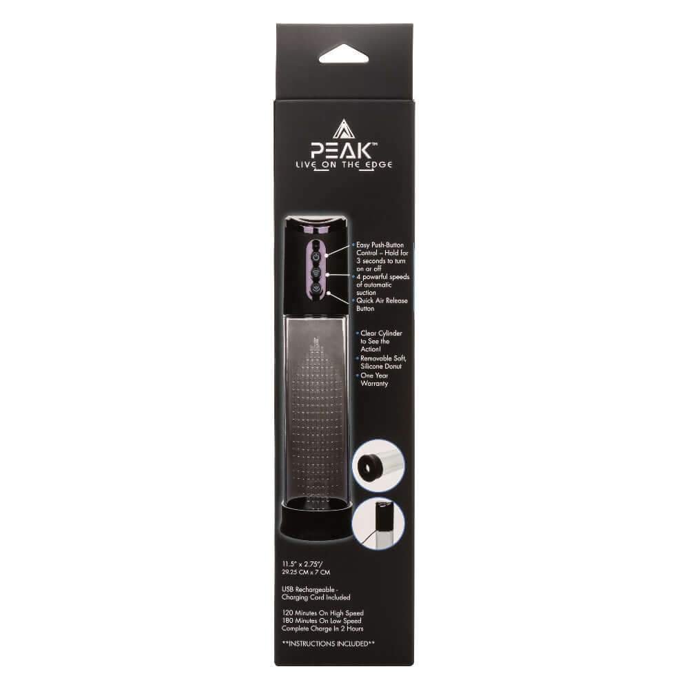 Peak Rechargeable Pump - Black/clear-1