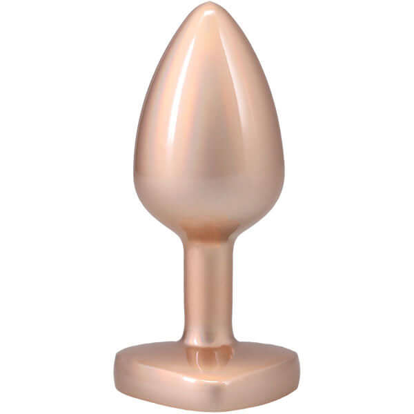 Booty Bling Metal Heart Plug - Medium - Gold-1