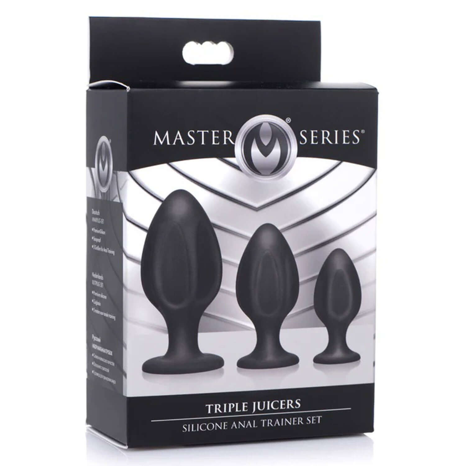 Triple Juicers Silicone Anal Trainer Set - Black-0