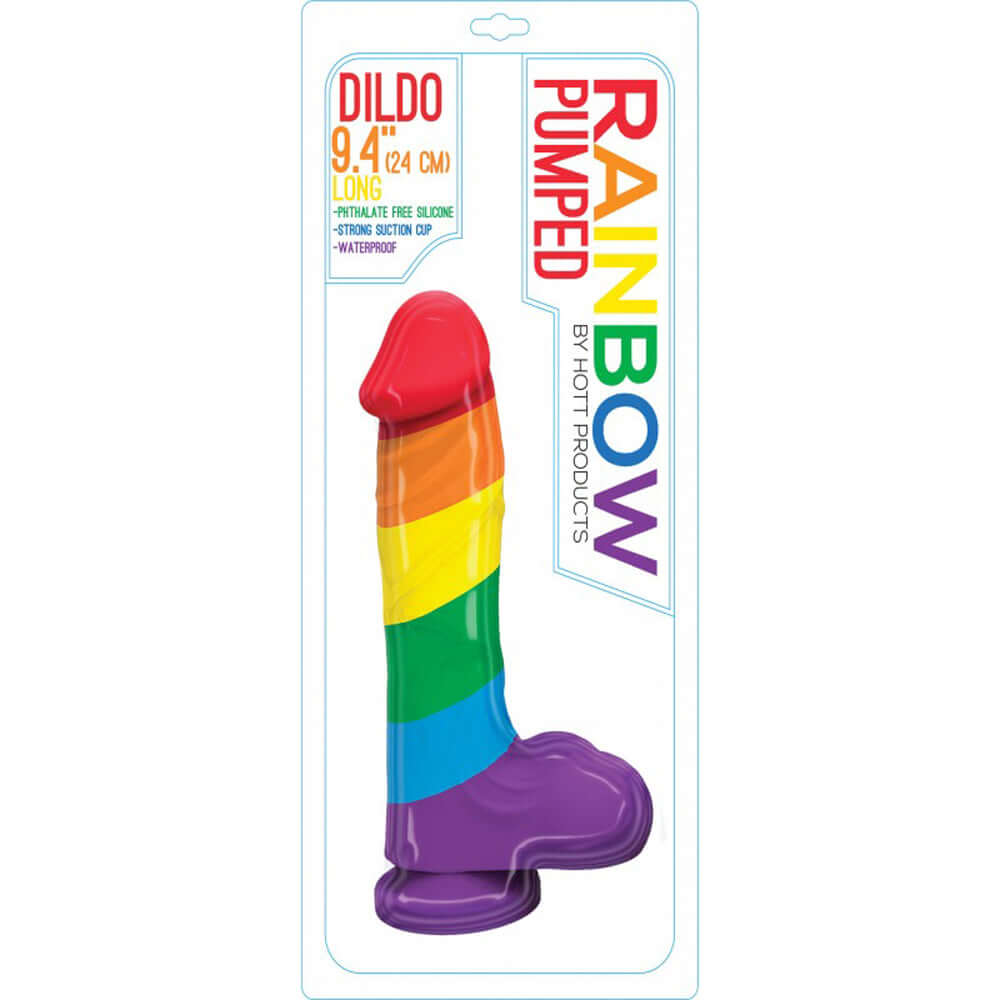 Pumped Rainbow Silicone Dildo-1