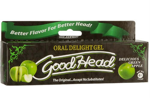 Good Head Oral Delight Gel 4 Oz - Green Apple-0