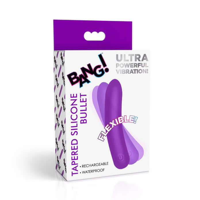 Tapered Flexible Silicone Bullet - Purple-2