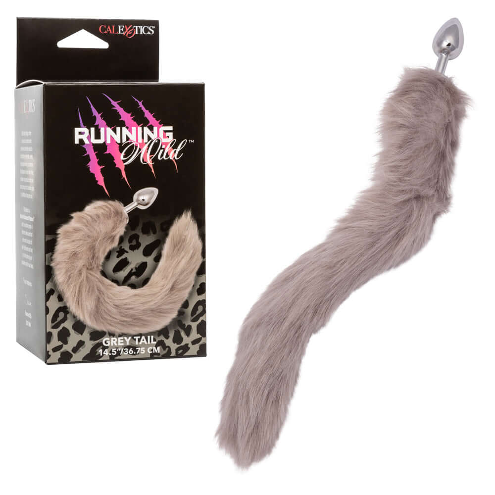 Running Wild Tail Grey Anal Plug
