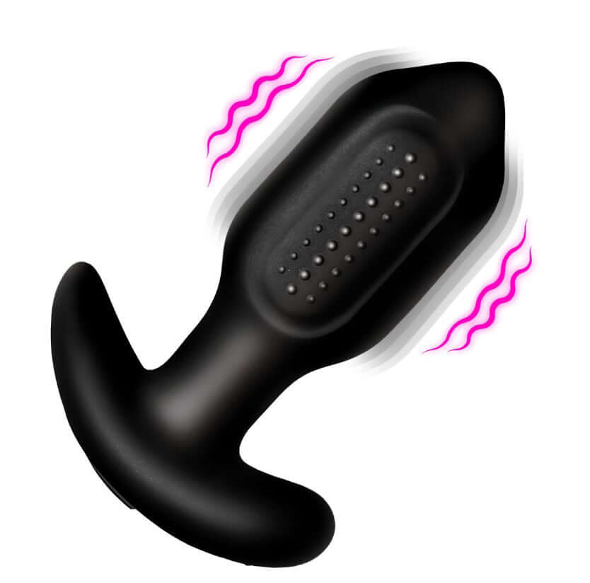 Bang Bumpy Vibrating Silicone Butt Plug Black featuring ergonomic design and powerful vibrations.