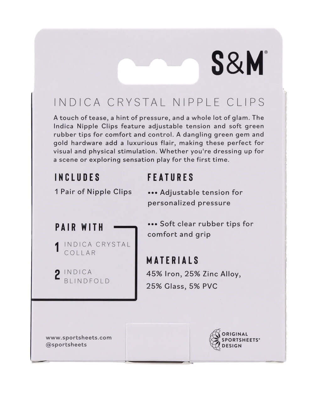 Indica Crystal Nipple Clips - Green-0