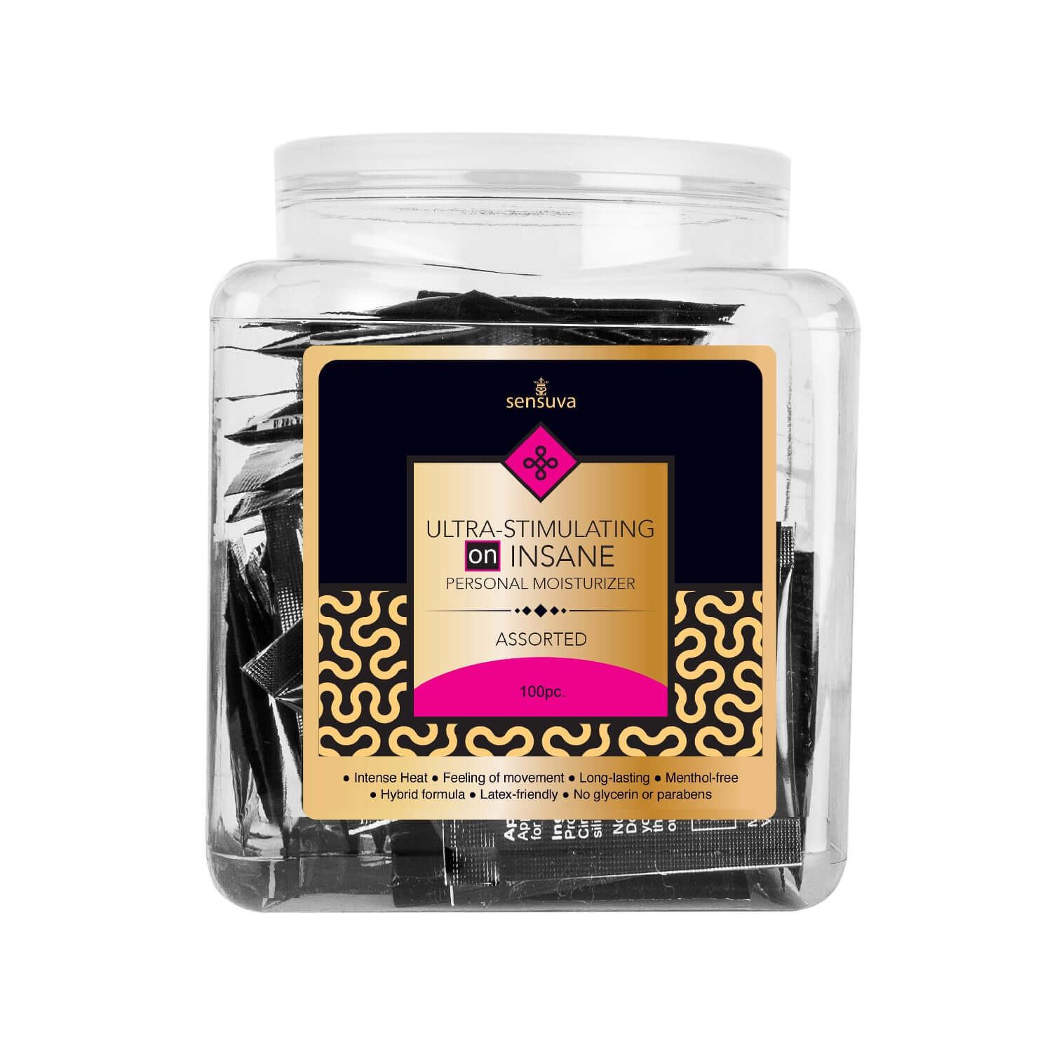 On™ Insane Ultra-Stimulating Personal Moisturizer Assorted 100 Piece Tub-0