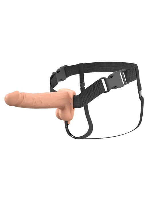 Fantasy X-Tensions Elite 7" Vibrating Hollow Silicone Strap-on - Light-1