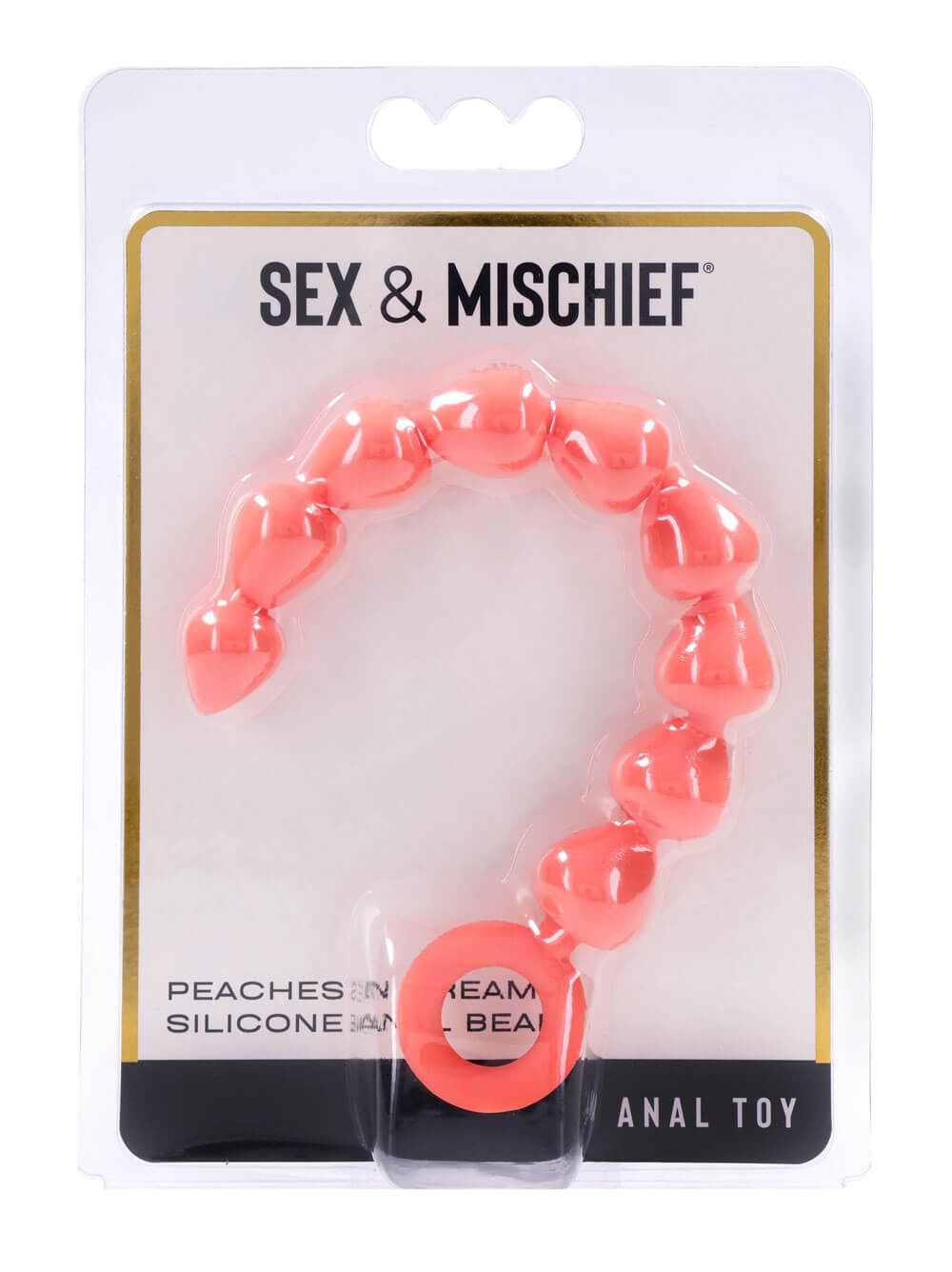 Peaches 'N Creame Silicone Anal Beads - Peach-0