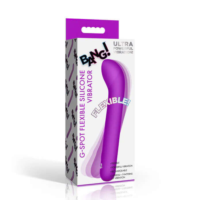 G-Spot Flexible Silicone Vibrator - Purple-0