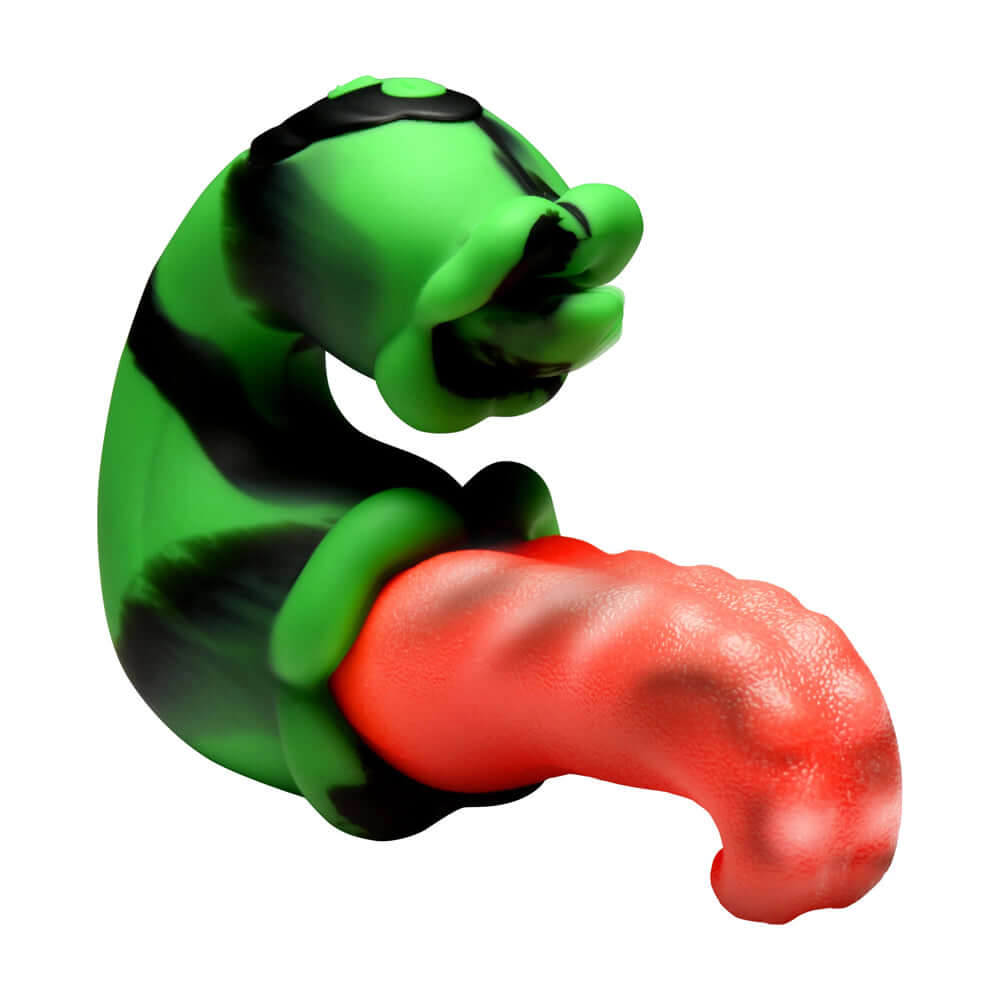 Tongue Lasher Silicone Vibrator - Green-0