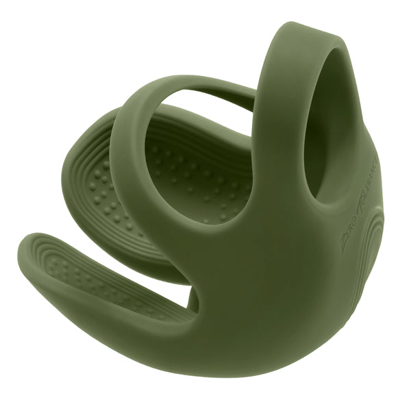 Zero Tolerance Nutty Buddy Dual Cock Ring Green for enhanced pleasure and support with vibrating dual ring design.