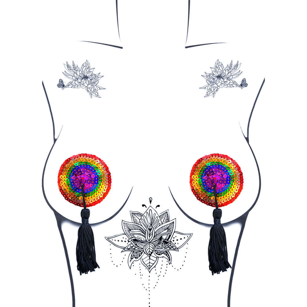 Lgbtqa and Xo Reusable Silicone Nipztix-1