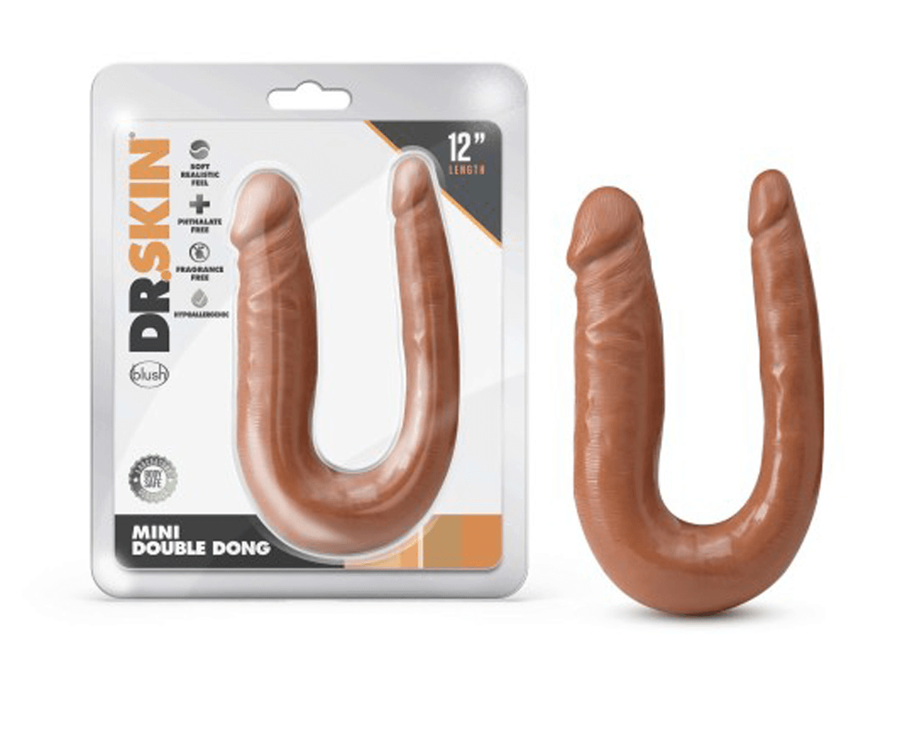 Dr. Skin Mini Double Dong - Mocha-1