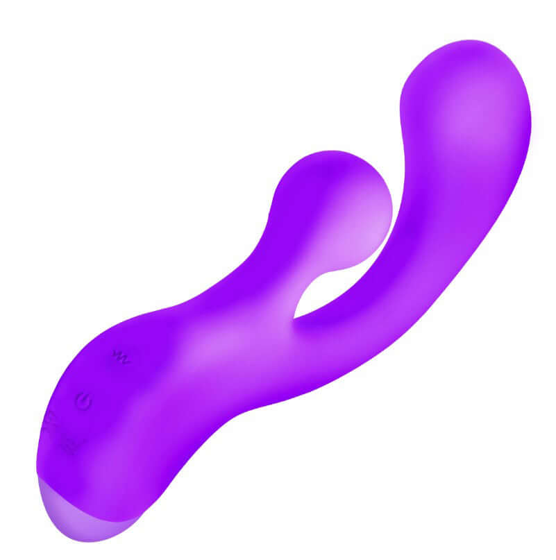 Bang Gyro Rabbit Silicone Vibrator Purple in a vibrant design, featuring dual-stimulation capabilities and a waterproof finish.