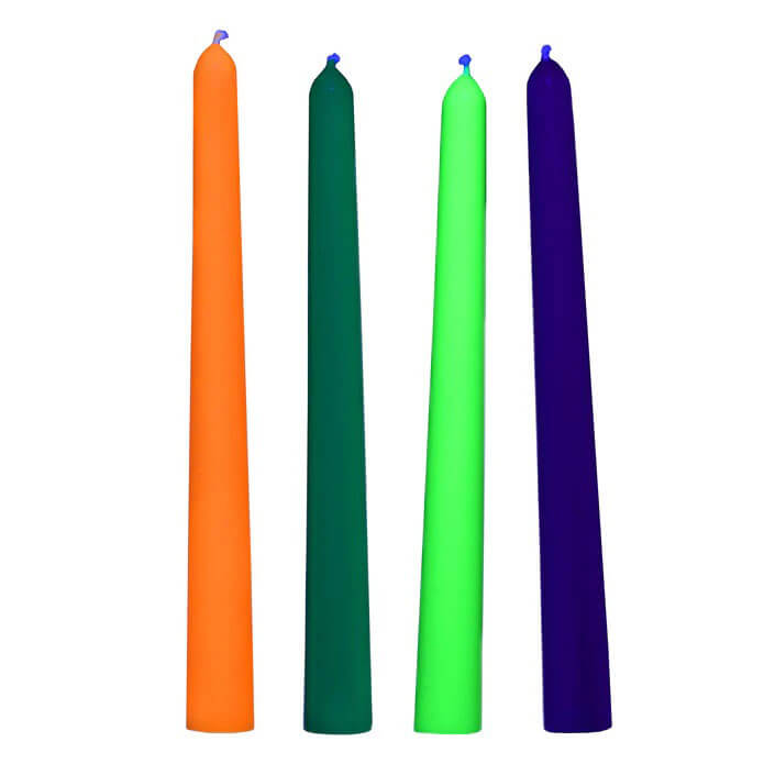 Glow Wax Uv Blacklight Reactive Drip Candles Set of 4-1