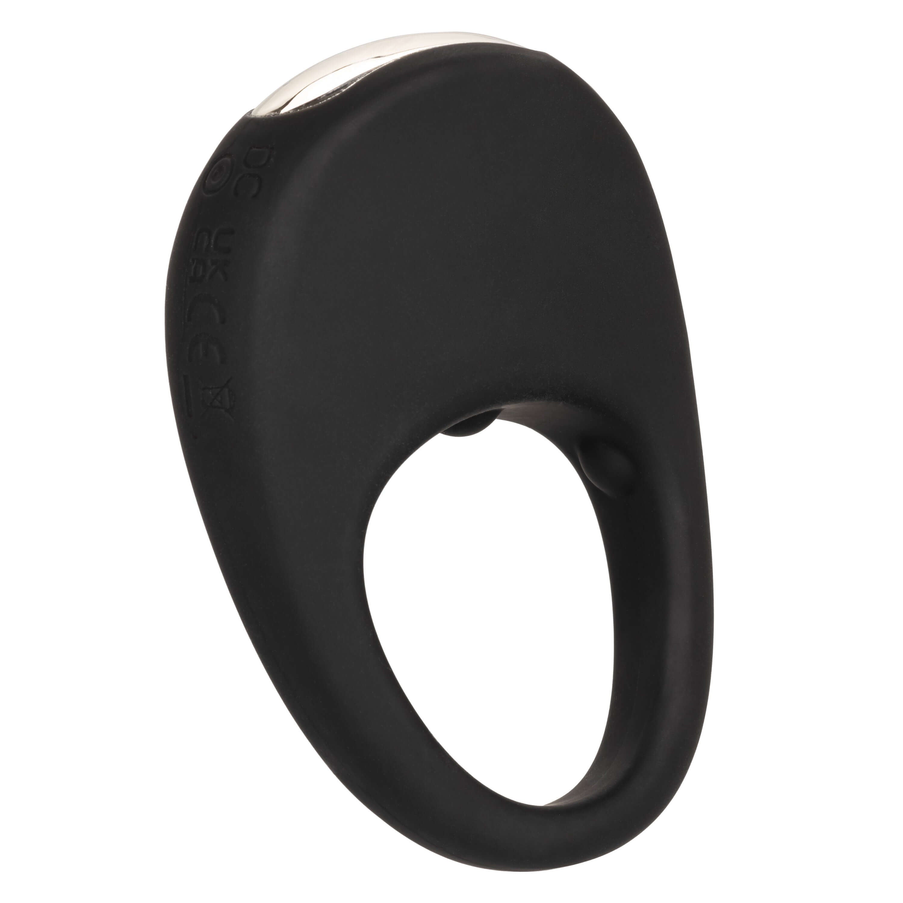 Silicone Rechargeable Pleasure Ring Black designed for couples to enhance sensation and pleasure with advanced vibration technology.