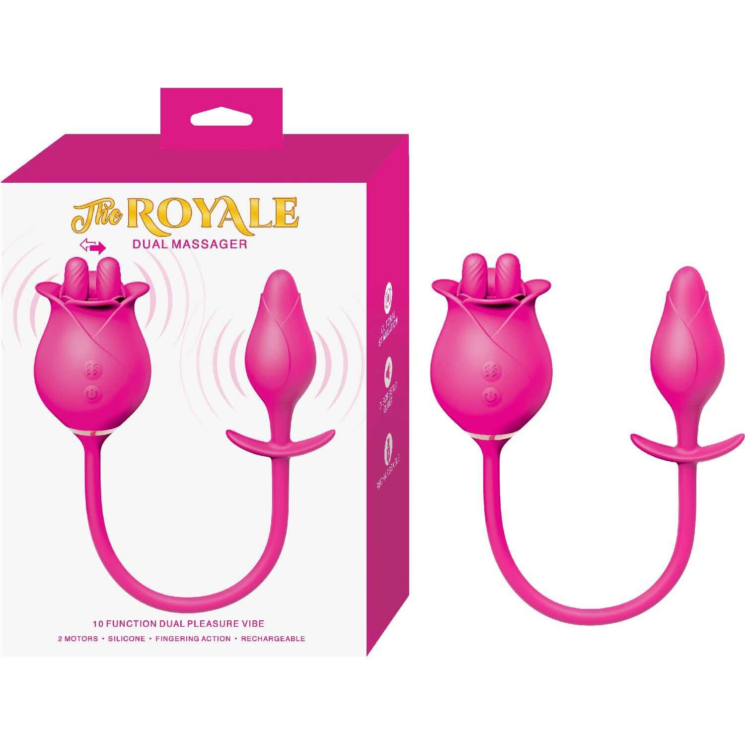 The Royale Dual Massager - Pink-0