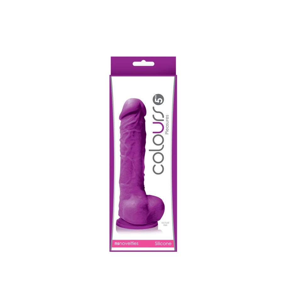 Colours Pleasures - 5 Inch Dildo - Purple-1