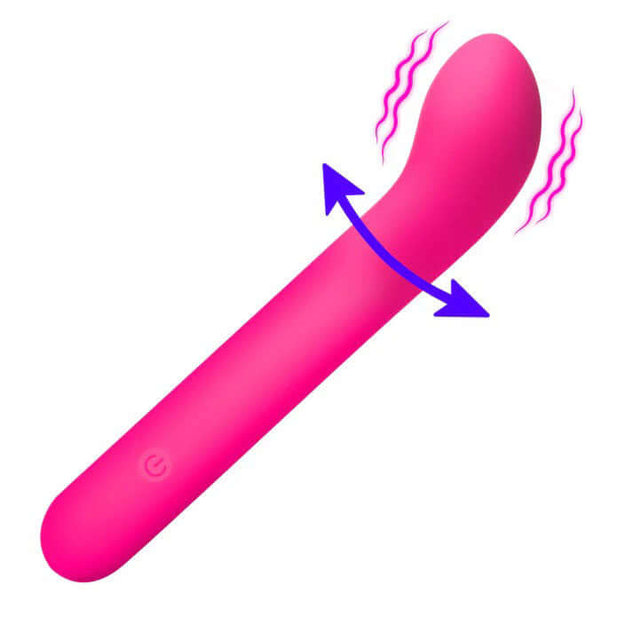 G-Spot Flexible Silicone Vibrator - Pink-1
