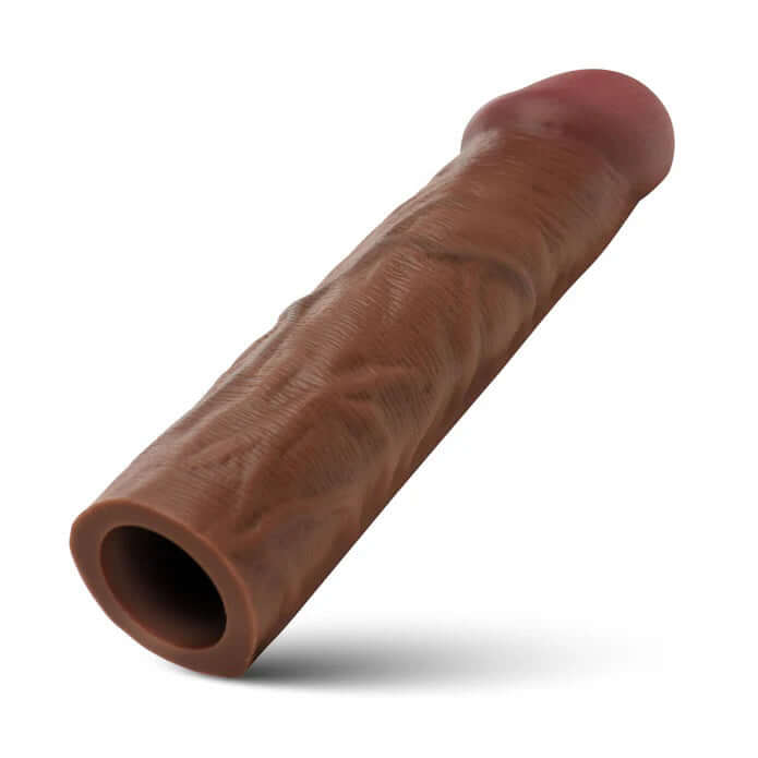 Jock 1.5" Silicone Penis Extension Sleeve - Dark-0
