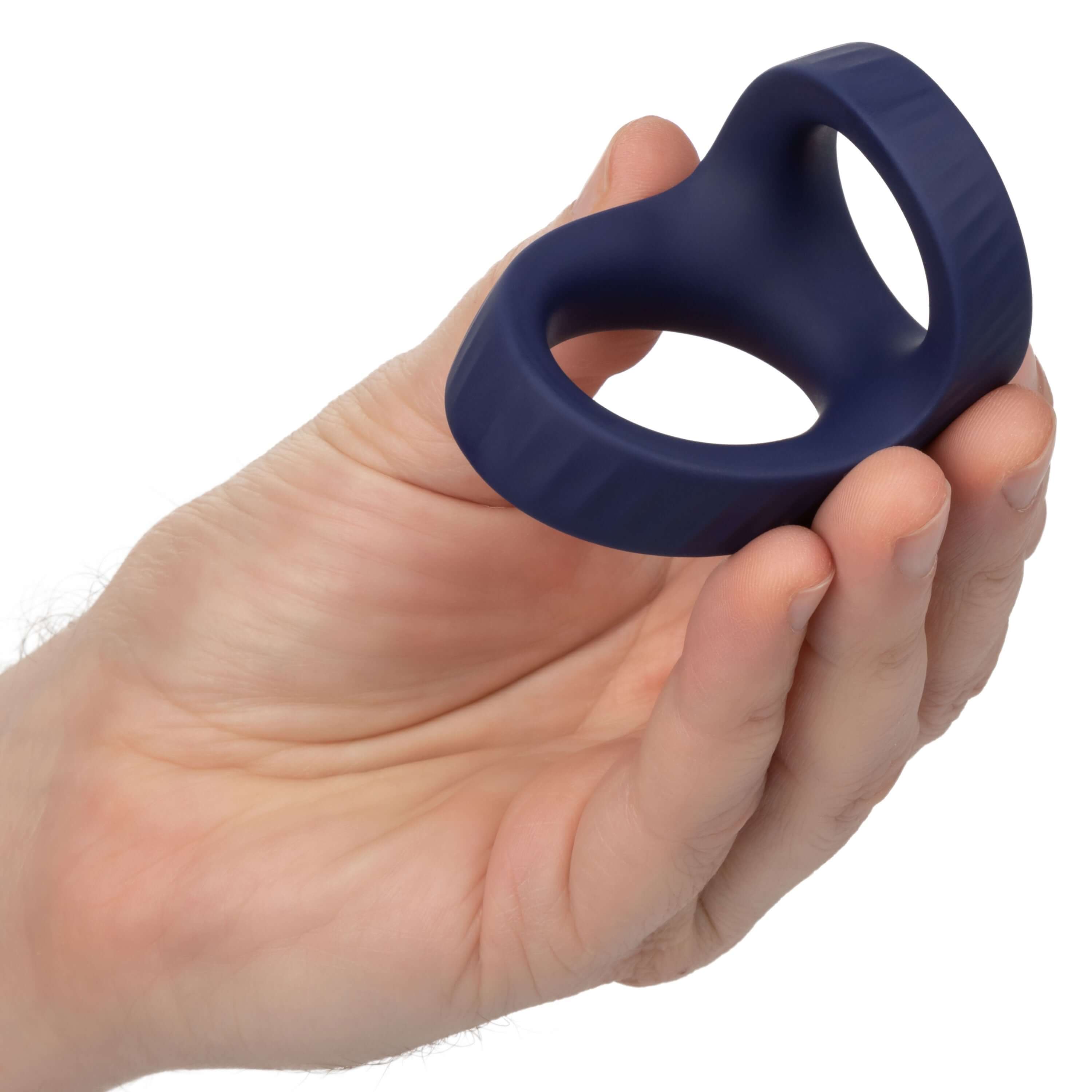 Viceroy Max Dual Silicone Ring held in hand, a premium dual enhancer for support and stamina.