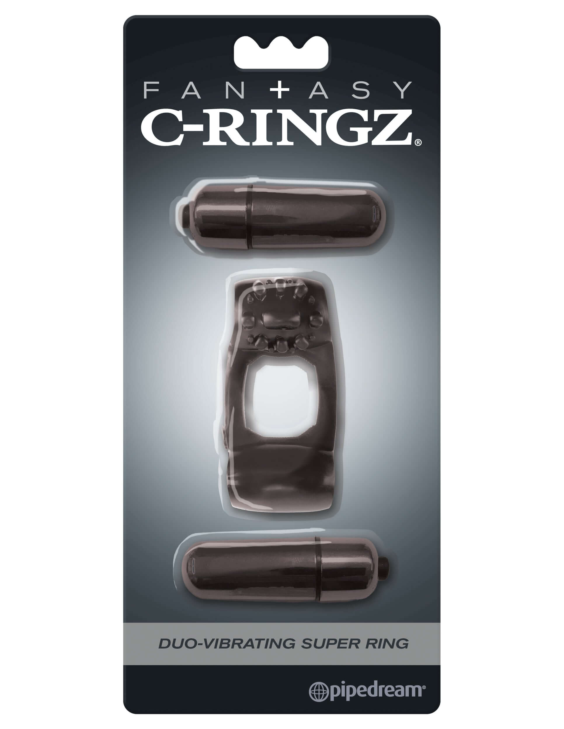 Fantasy C-Ringz Duo-Vibrating Super Ring Black-2