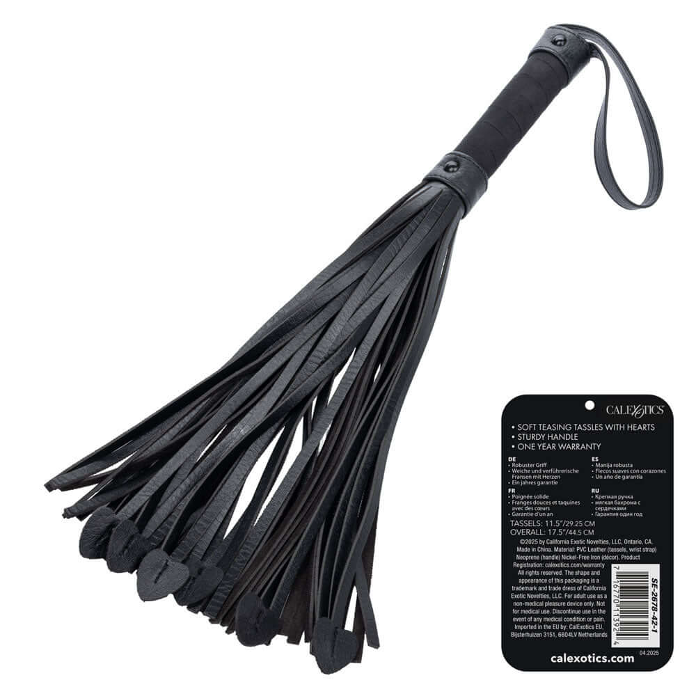 Nocturnal Collection Heart Throb Flogger - Black-0