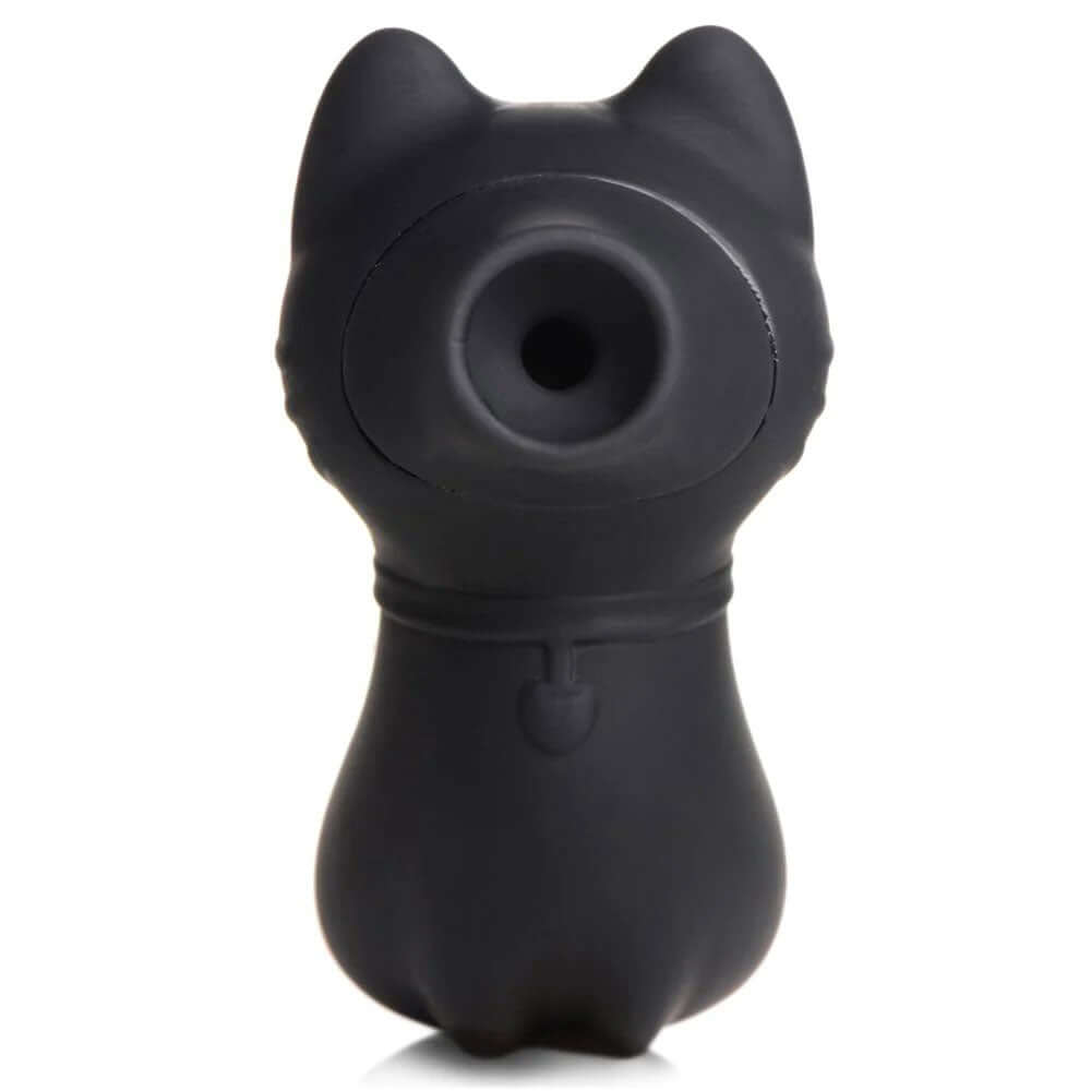 Sucky Kitty 7x Clitoral Stimulator Black with playful cat design for gentle clitoral pleasure and suction.
