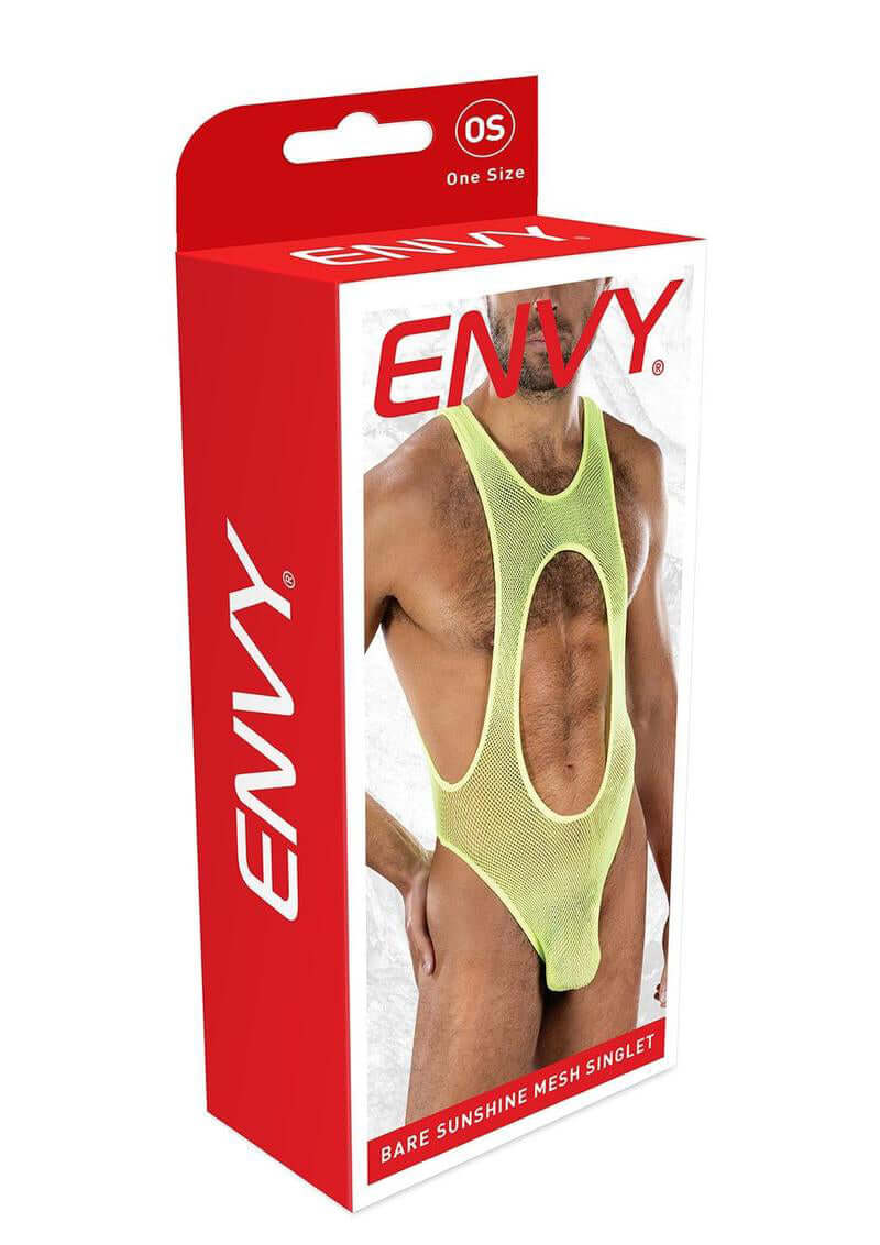 Envy Bare Sunshine Mesh Singlet Os - Yellow-0