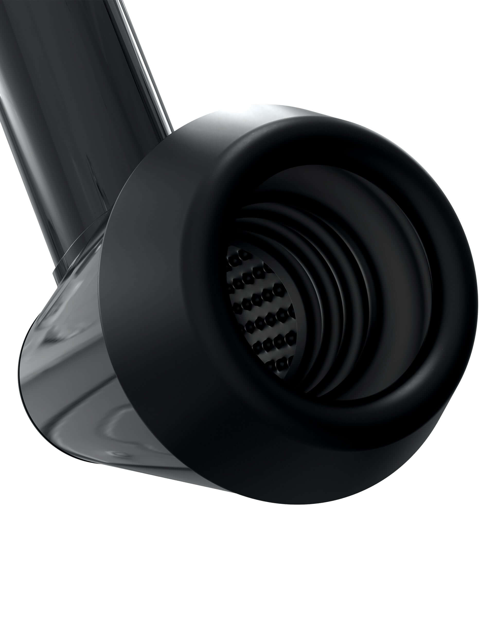 Close-up view of the opening of the PDX Elite Rechargeable Hydrobator Masturbator, showcasing its innovative design.