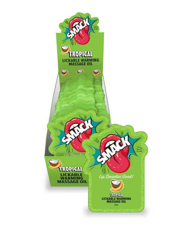 Smack Lickable Massage Oil, 3ml Pouch Display 36pc - Tropical-0