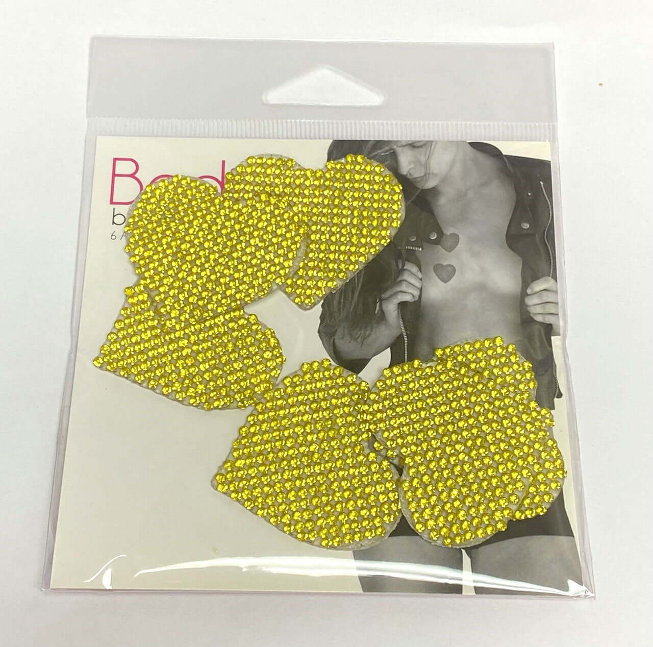 Razzle Dazzle Crystal Jewel Sparkle I Heart U Body Stickers 6 Pk - Gold-1