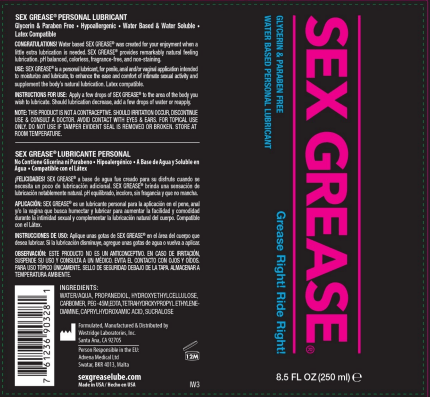 Sex Grease Water Based 8.5 Oz-1
