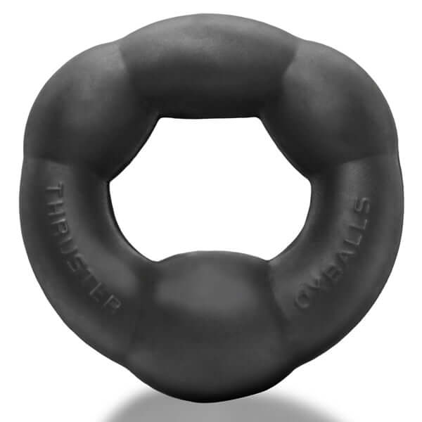 Oxballs Thruster bulge lifter cockring in black silicone, designed for comfort and enhanced performance.