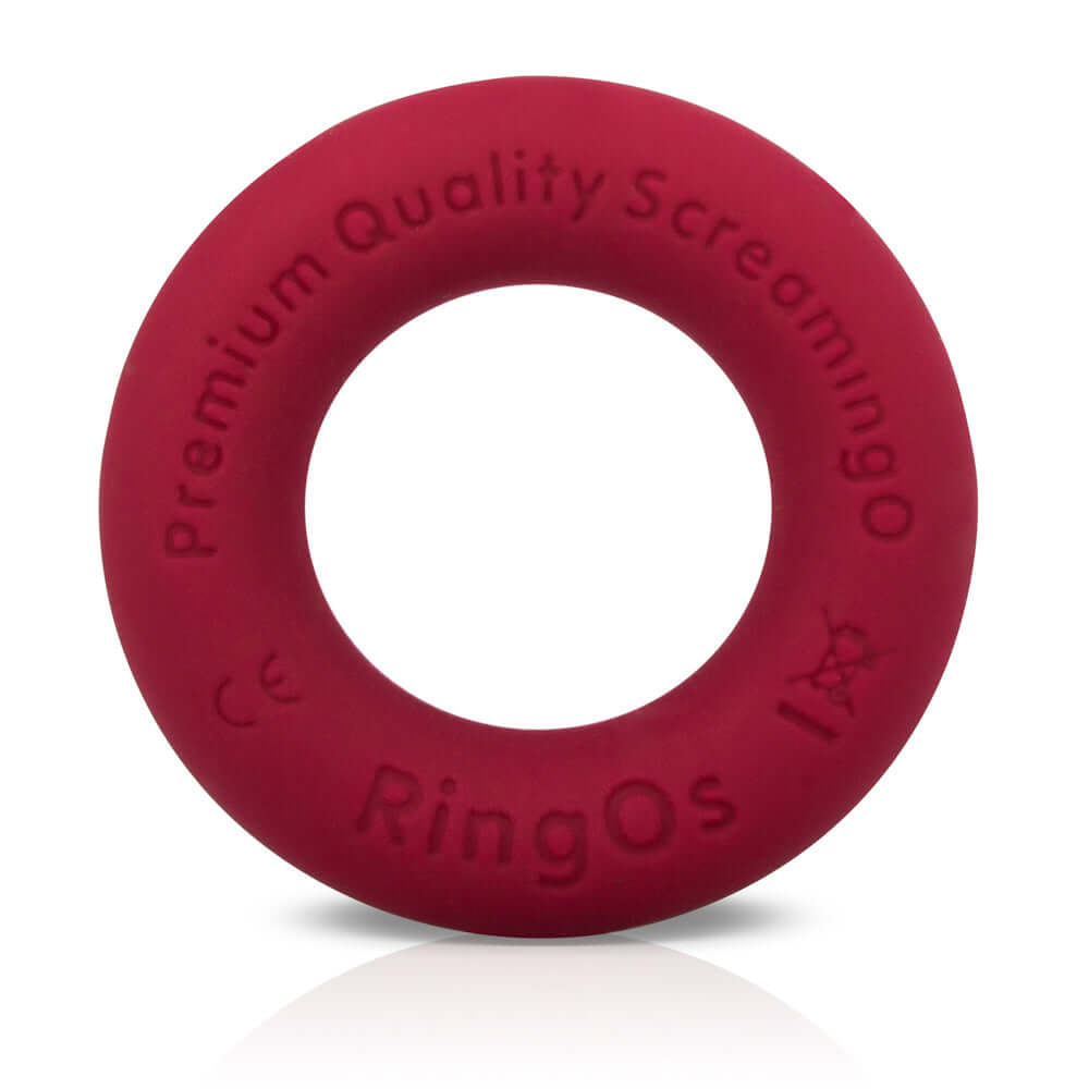 Screaming O Ringo Ritz Red premium cock ring in red, made from ultra-soft liquid silicone for enhanced comfort.