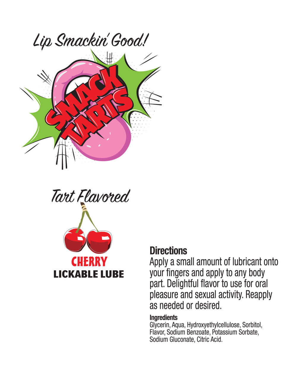 Smack Tarts 2oz Lickable Flavored Lubricant - Cherry-1