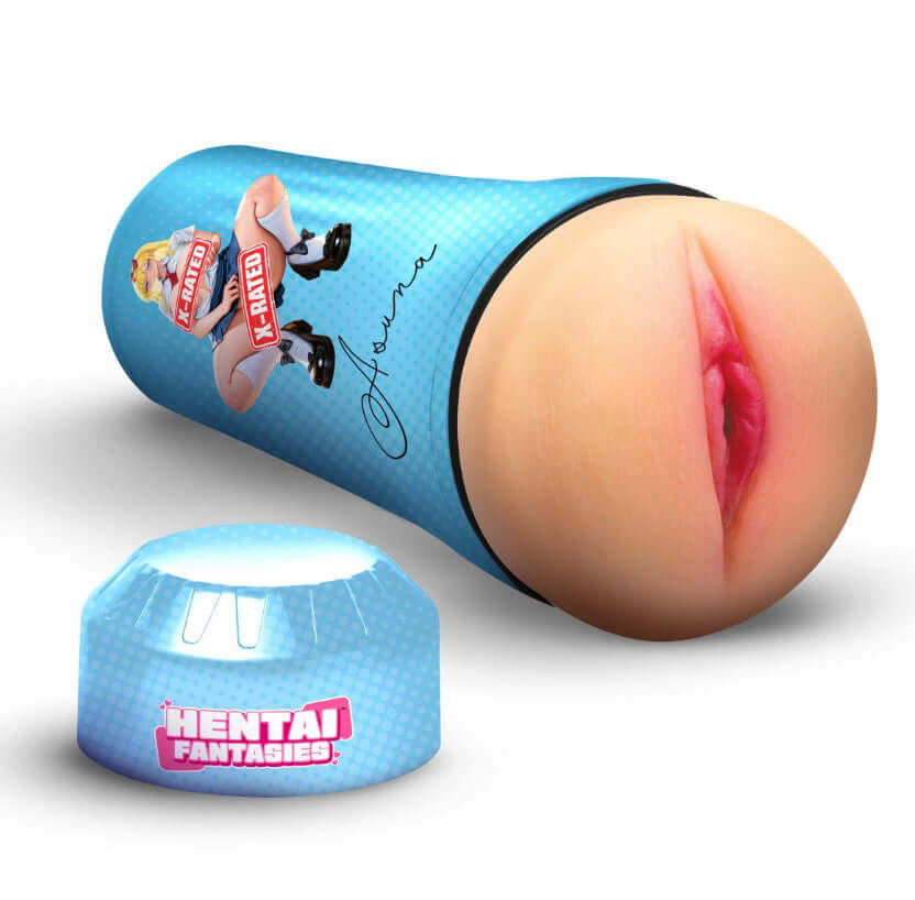 Asuna the School Girl Pussy Masturbator Beige with removable cap and textured sleeve for enhanced pleasure.
