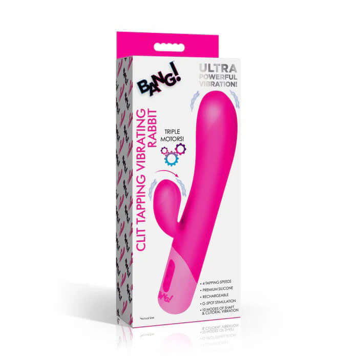 Clit Tapping Vibrating Rabbit - Pink-0