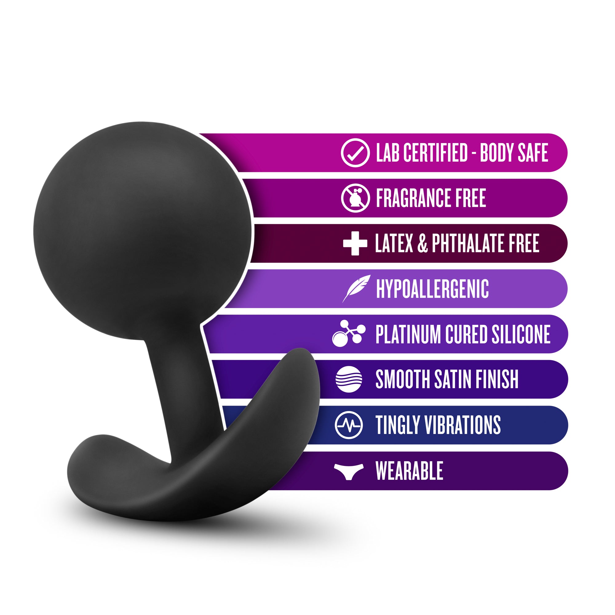 Luxe Wearable Vibra Plug - Black