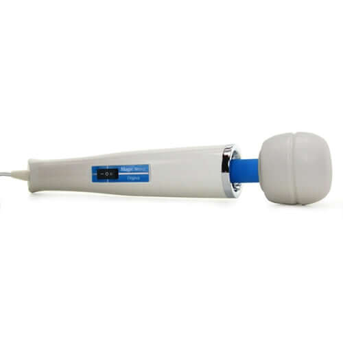 Magic Wand Original HV-260 Massager with a blue switch and tennis-ball-shaped head.