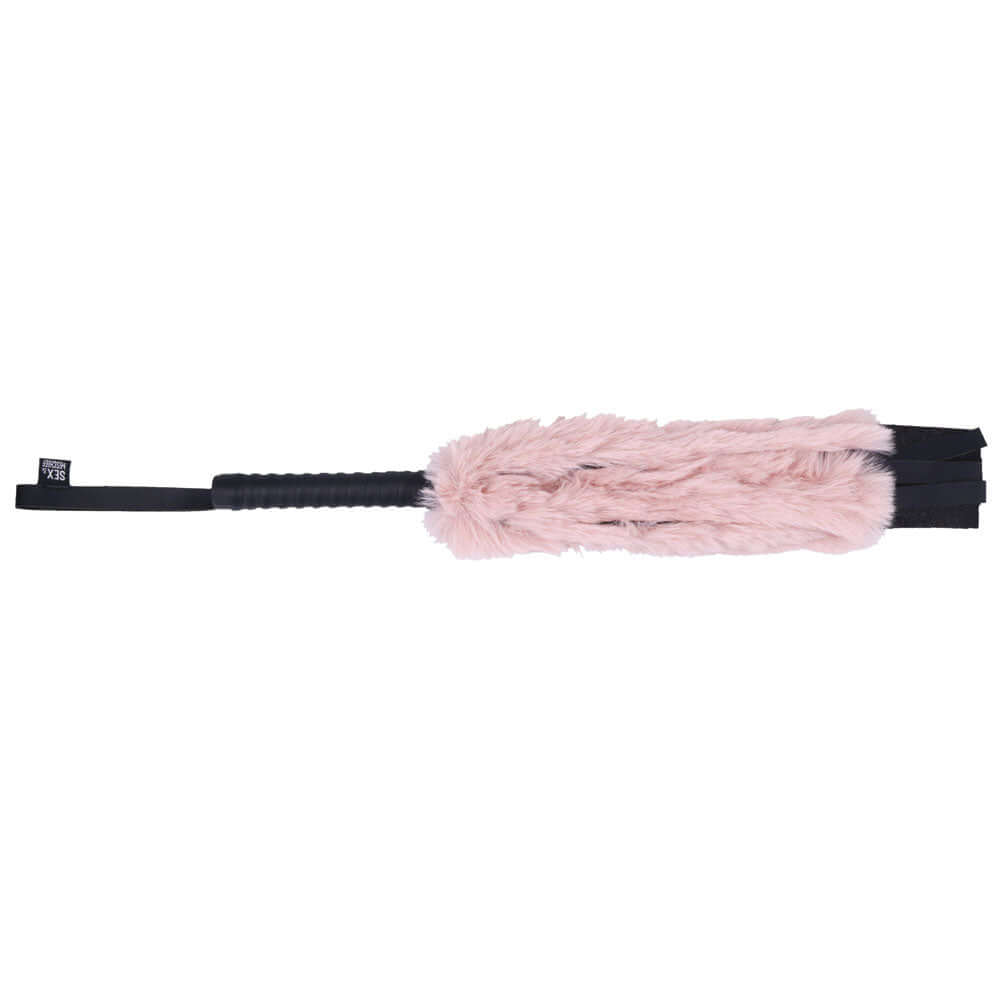 Brat Faux Fur Flogger - Pink/black-1