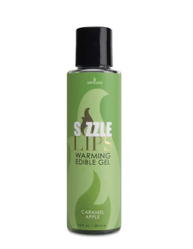 Sizzle Lips Warming Edible Gel Caramel Apple 4.2 Oz