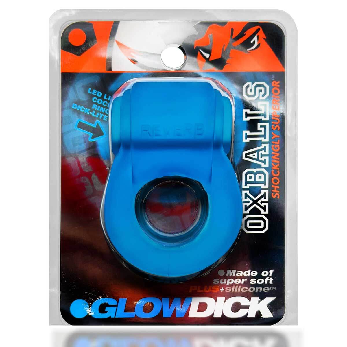 Glowdick Cockring With Led - Blue Ice-4
