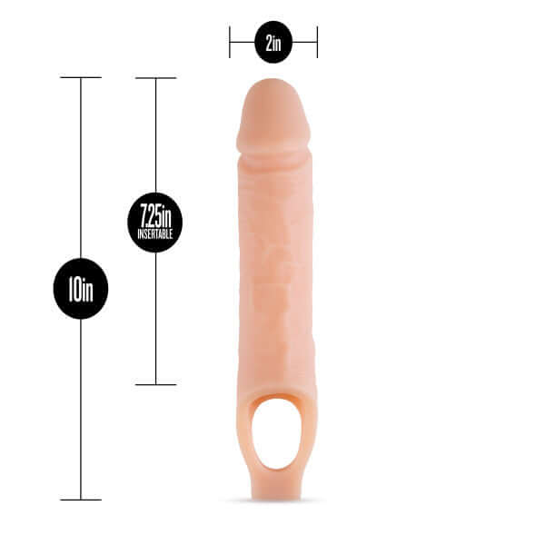 Performance Plus - 10 Inch Silicone Cock Sheath Penis Extender - Vanilla-0