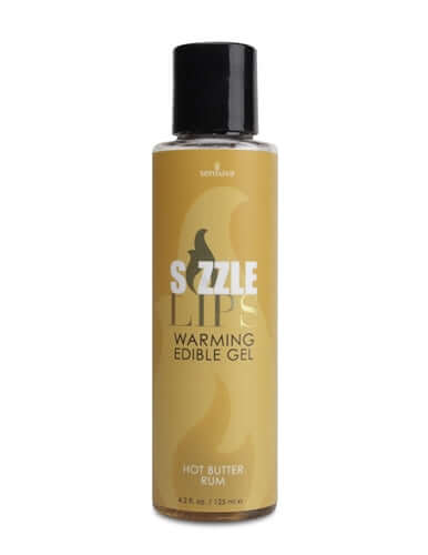 Sizzle Lips Warming Edible Gel Hot Butter Rum 4.2 Oz