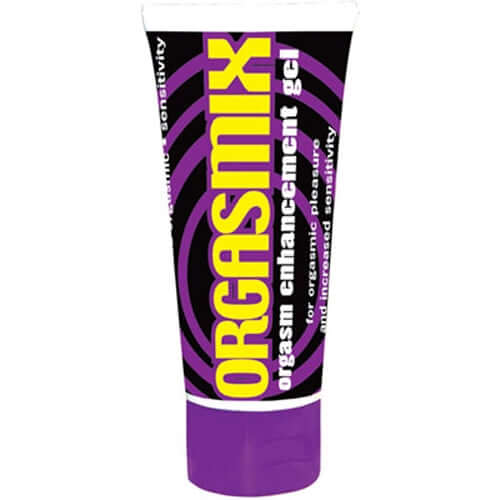 Orgasmix Orgasm Enhancement Gel 1 Oz tube promoting increased sensitivity and intimate pleasure.