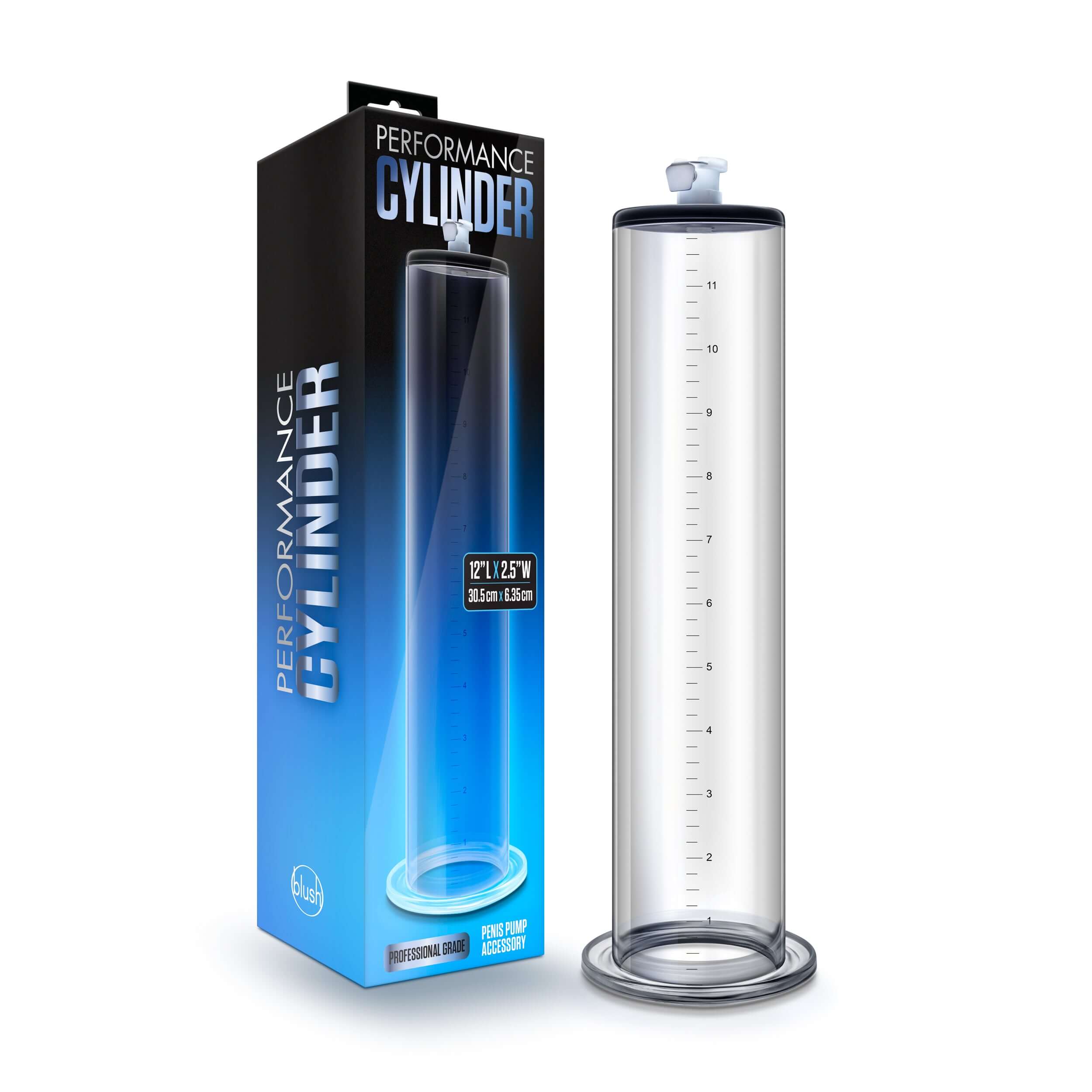 Performance – 12 Inch X 2.5 Inch Penis Pump Cylinder – Clear